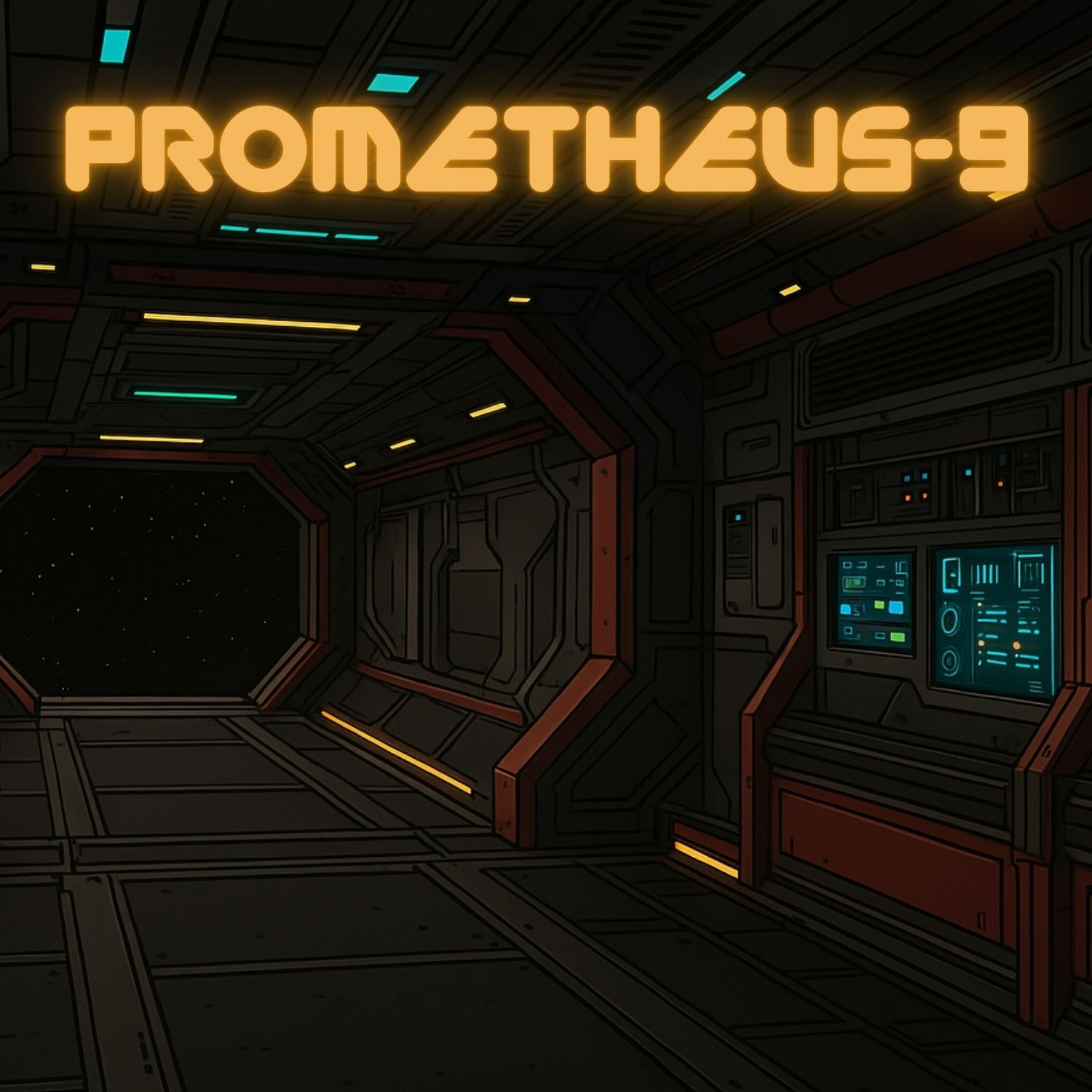 Captura del proyecto Prometheus-9: videojuego narrativo de ciencia ficción